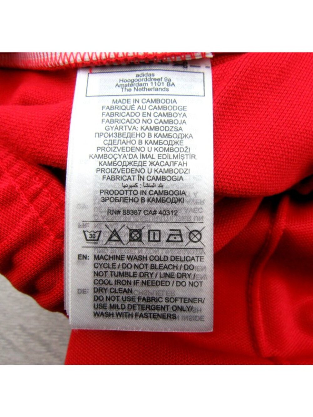 Adidas Originals Classic Track Pants Men's Size Large Scarlet Red NEW - Picture 12 of 15
